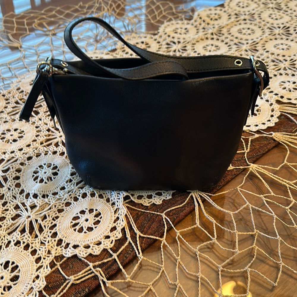 Genuine leather black Coach bag